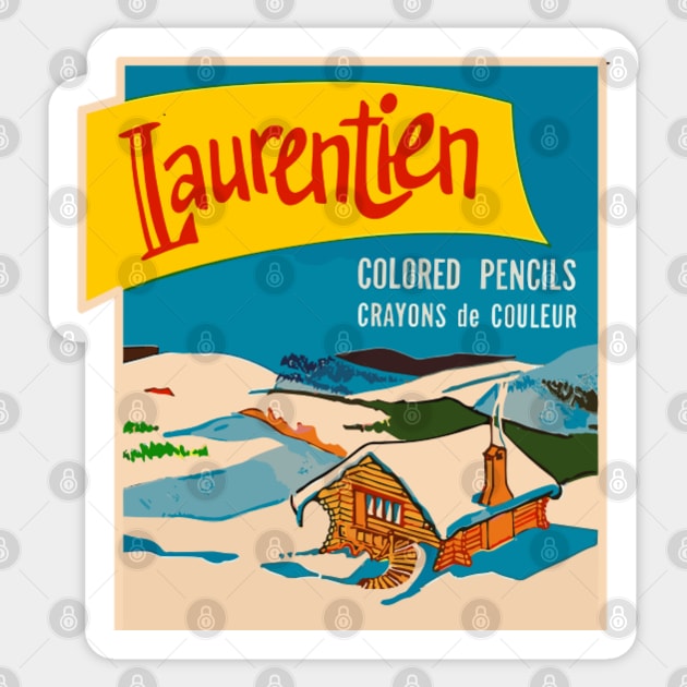 Laurentien Coloured Pencils - Canadian Sticker by INLE Designs